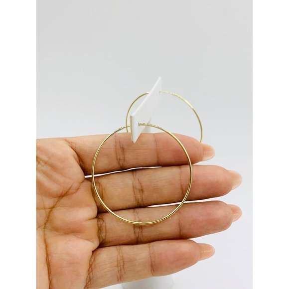 10k Gold hoop Earrings Women - Picture 8 of 8